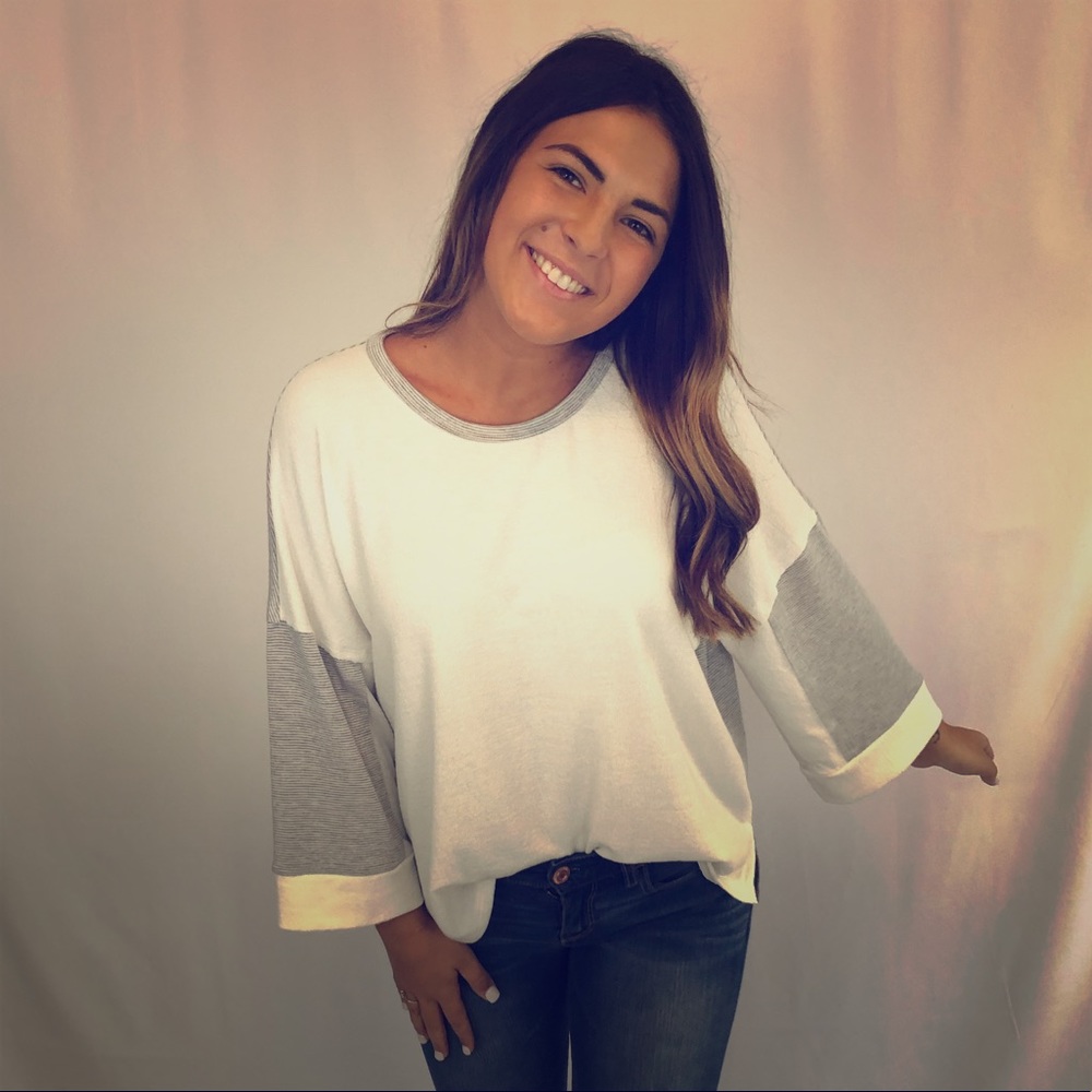 Oversized Contrast Sweater Top 👑 NEW!!